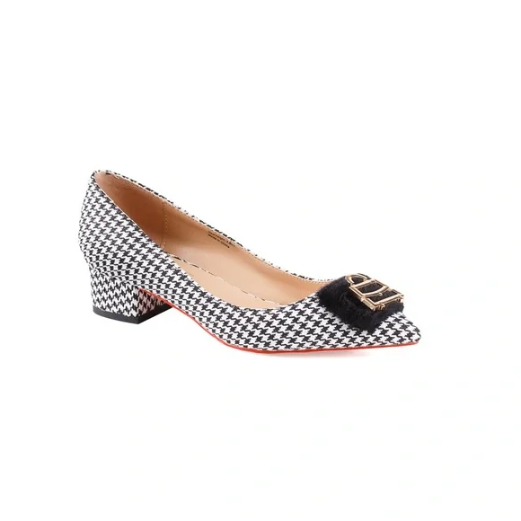 New CELYN ROZE Houndstooth pumps - Picture 3 of 3
